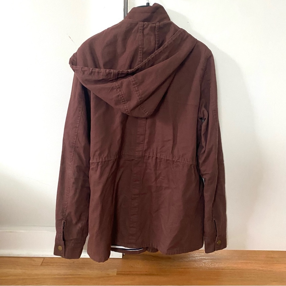 41 Hawthorn Chaplin Lined Hooded Anorak Cargo Utility Jacket Size Medium Brown - Picture 6 of 6